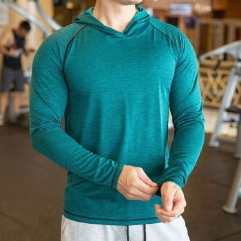 Sport bodybuilding sweatshirt running jacket men hoodies gym training fitness compression jersey long sleeve t-shirts fast dry sport9s